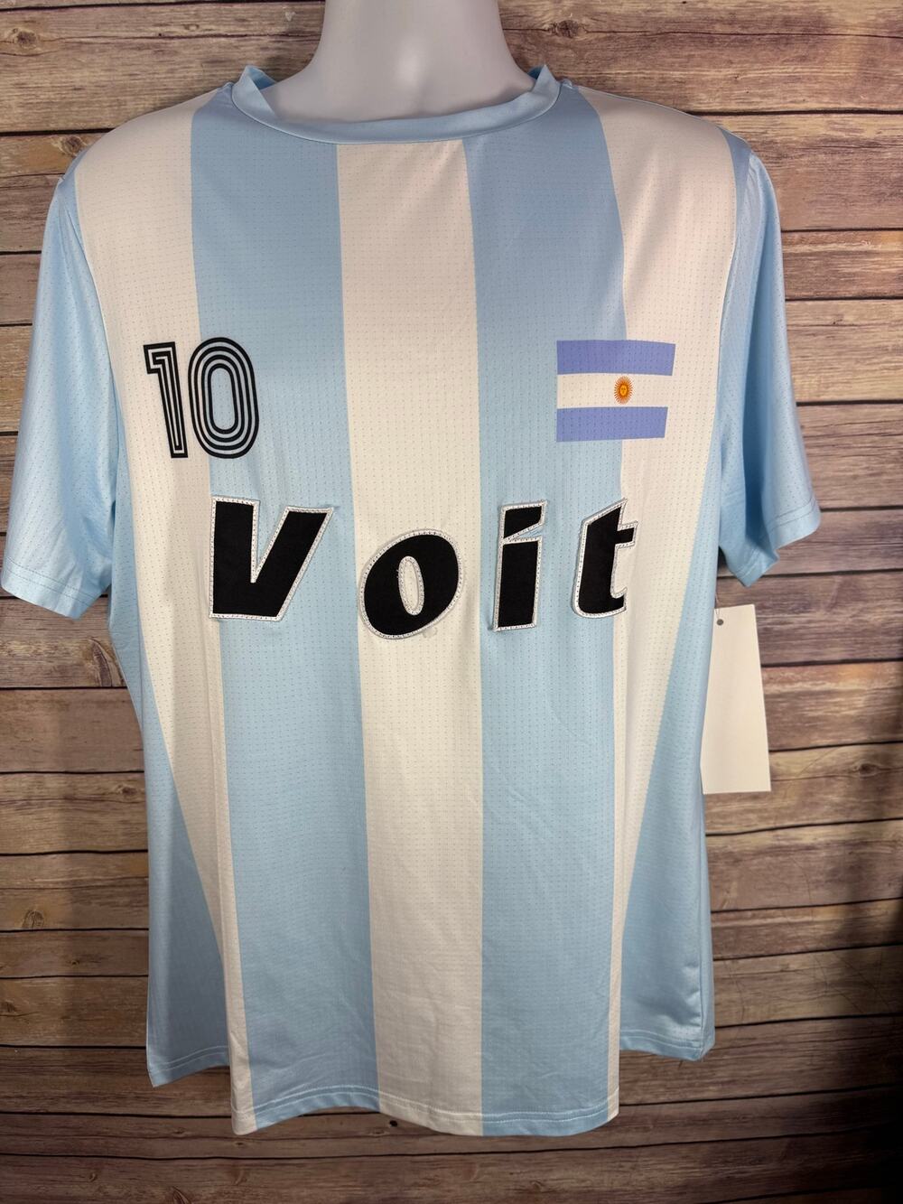 VOIT Argentina Soccer Jersey #10 Blue White Large NWT